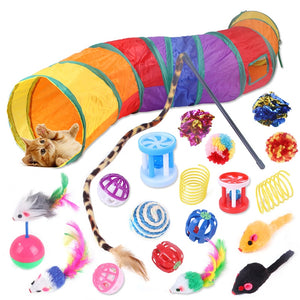 Pets Cat Toys Mouse Shape Balls Shapes Kitten Love New Pet Toy 21 Set Cat Channel Funny Cat Stick Mouse Supplies Value Bundle