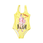 Patchwork Striped Girls Kids One Piece Swimwear Swimsuit 2022 Summer Children Monokini Baby Kids Bathing Suit Swimsuits XA012