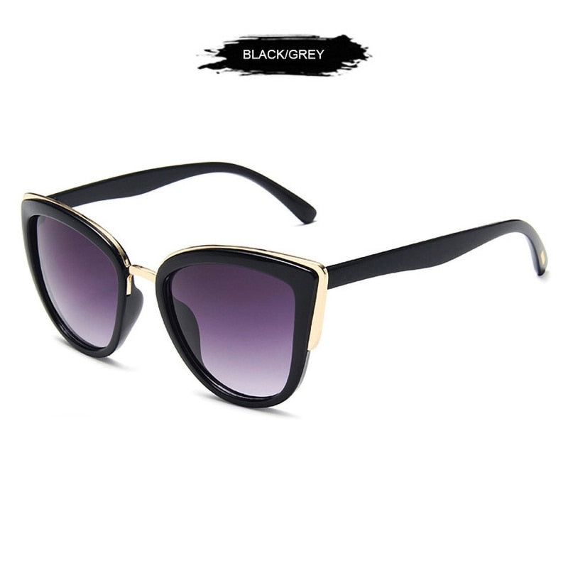 FUQIAN 2022 Cateye Women Sunglasses Vintage Anti-glare Sun Glasses Female Fashion Leopard Shades UV400