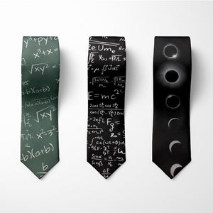 Men&#39;s Fashion digital equation 3D Printed Ties 8cm Black Creative Novelty Necktie Tie For Men Unique Party Wedding Accessories