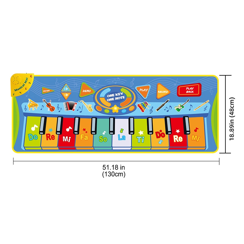 8 Types Multifunction Musical Instruments Mat Keyboard Piano Baby Play Mat Educational Toys for Children Kids Gift