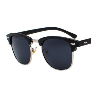 Men&#39;s Women&#39;s Universal Polarized Sunglasses Men&#39;s Women&#39;s Classic Semi-Rimless Retro Sun glasses Men&#39;s Bevel Mirror Summer