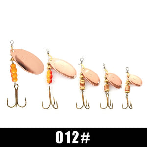FISH KING 1Pcs New Metal Fishing Lure 3.2g 4.3g 6.1g 9.6g 13.6g Spinner Bait  Hard Baits Sharp Treble Hook Fishing Tackle