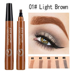4D Imitation Ecological Eyebrows Pen Natural Waterproof Lasting 4D Hair-like Eyebrow Tattoo Pen Fine Sketch Liquid Lazy Eye Brow