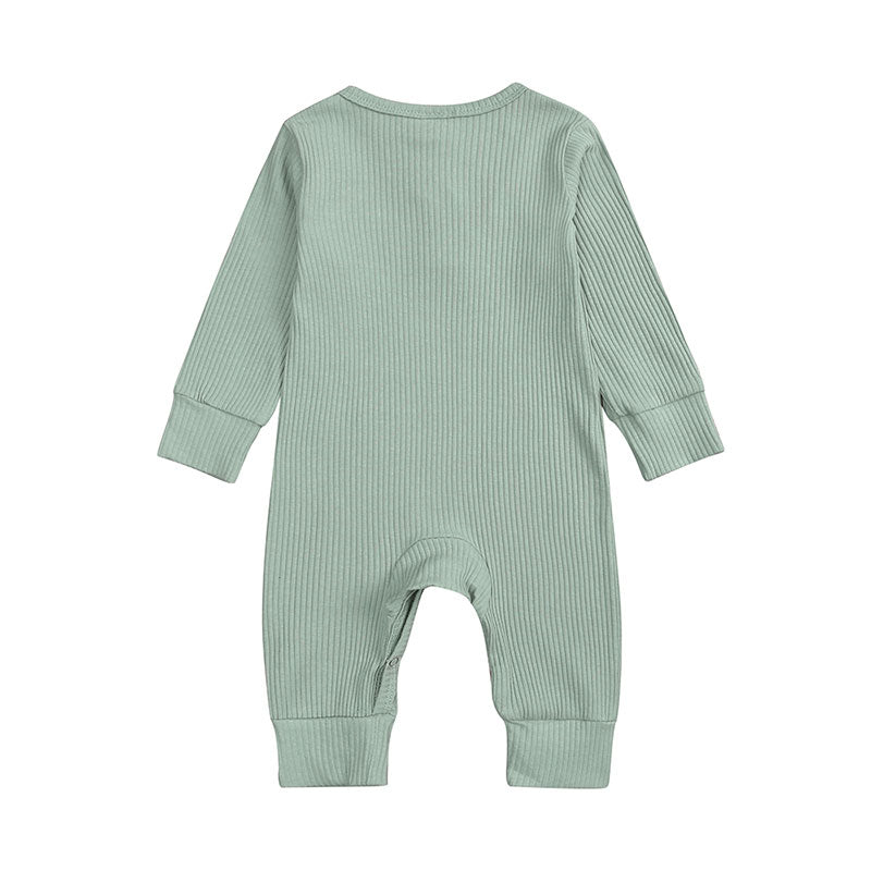 Solid Color Baby Clothes Girl Rompers Fashion Baby Boy Clothes Cotton Long Sleeve Toddler Romper Infant Clothes 0-24 Months