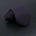 Classic Tie For Men Business Solid Color Stripe Plaid Dots 7cm Jacquard Wedding Dress Necktie Daily Wear Cravat Accessories Gift