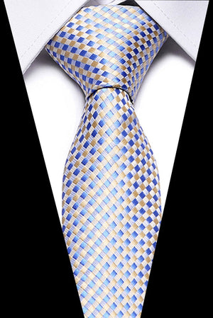 Luxury Wedding Ties 7.5cm Men&#39;s Classic Tie Silk Jacquard Woven Tie Set Business Necktie Accessories Men Necktie