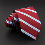 Fashion Men&#39;s Classic Stripe Ties Wedding Business Neckties Jacquard Narrow Tie Party Formal Suit Shirt Gravatas Accessory Gift