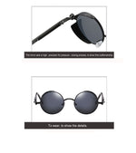 2022 Retro Steampunk Sunglasses Men Women Luxury Brand  Vintage Round Sun Glasses Metal Glasses Fashion Driving Goggle UV400