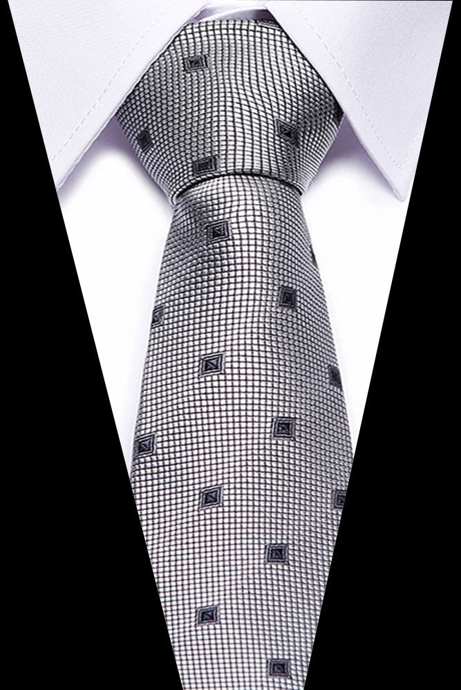 Luxury Wedding Ties 7.5cm Men&#39;s Classic Tie Silk Jacquard Woven Tie Set Business Necktie Accessories Men Necktie