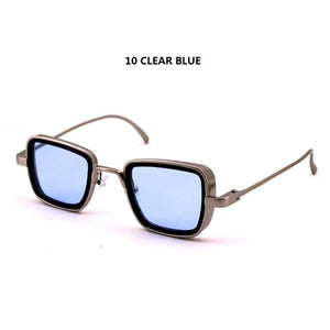 New Vintage Metal Steampunk Sunglasses Men Women Square Sun Glasses For Men Women Stylish Retro Brand Shades Male Female UV400