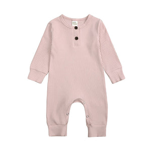 Solid Color Baby Clothes Girl Rompers Fashion Baby Boy Clothes Cotton Long Sleeve Toddler Romper Infant Clothes 0-24 Months