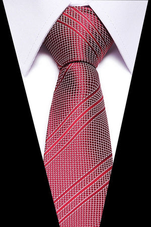 Luxury Wedding Ties 7.5cm Men&#39;s Classic Tie Silk Jacquard Woven Tie Set Business Necktie Accessories Men Necktie