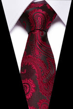 Luxury Wedding Ties 7.5cm Men&#39;s Classic Tie Silk Jacquard Woven Tie Set Business Necktie Accessories Men Necktie