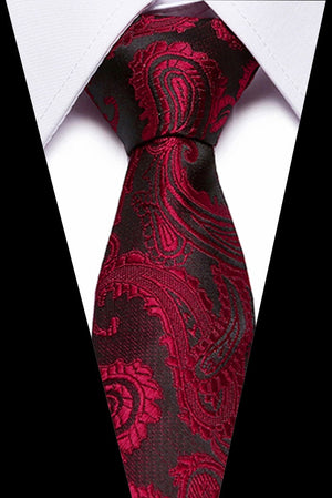 Luxury Wedding Ties 7.5cm Men&#39;s Classic Tie Silk Jacquard Woven Tie Set Business Necktie Accessories Men Necktie