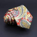 Novelty Ties Men&#39;s Formal 7cm Soft Silk Necktie Paisley Floral Dots Business Wedding Neck Tie Gravatas Daily Wear Accessory Gift