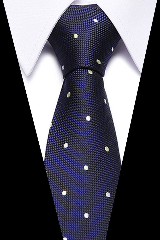 Luxury Wedding Ties 7.5cm Men&#39;s Classic Tie Silk Jacquard Woven Tie Set Business Necktie Accessories Men Necktie