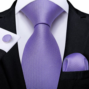 DiBanGu Men Tie Solid Pink Color Formal Wedding Necktie Silk Jacquard Woven Tie Handkerchief Cufflinks For Men Business Suit