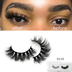 3D Real Mink False Eyelash Strip Mink Lashes Thick Fake False Eyelashes Makeup Beauty Handmade 100% Glitter Packing D101