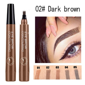 4D Imitation Ecological Eyebrows Pen Natural Waterproof Lasting 4D Hair-like Eyebrow Tattoo Pen Fine Sketch Liquid Lazy Eye Brow