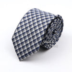 Classic Plaid Polyester Necktie 7cm Fashion Young Male Office Tie Party Daily Casual Suit Striped Cravat Top Men Gift Accessory