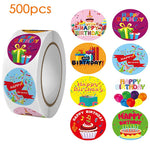 50/500PC Exclusive Gift Party Stickers Thank You Label Merry Christmas Thanksgiving Day Sticker Baking Package Party Decoration