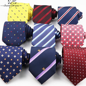 Fashion Men&#39;s Tie Casual Stripe Necktie Business Wedding Party Dress Wear 8cm Boy Birthday Gift Daily Cartoon Cute Yellow Ties