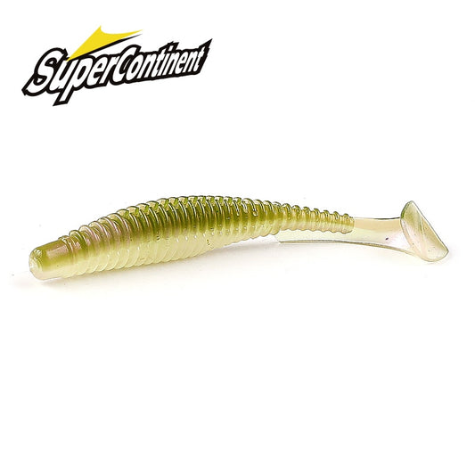2022 supercontinent new t tail 51mm/76mm/101mm predator's soft lure, artificial lure for bass fishing With salt add fishy smel