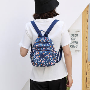 Vento Marea Mini Backpack 2021 Flower Printing Women Shoulder Bag Preppy Style Waterproof Nylon Female Rucksack Purses For Girls