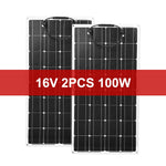 Dokio 18V/16V 100W 200W Flexible Monocrystalline Solar Panel Charge 12V Battery For Car/Boat/ Home Waterproof Solar Panel China