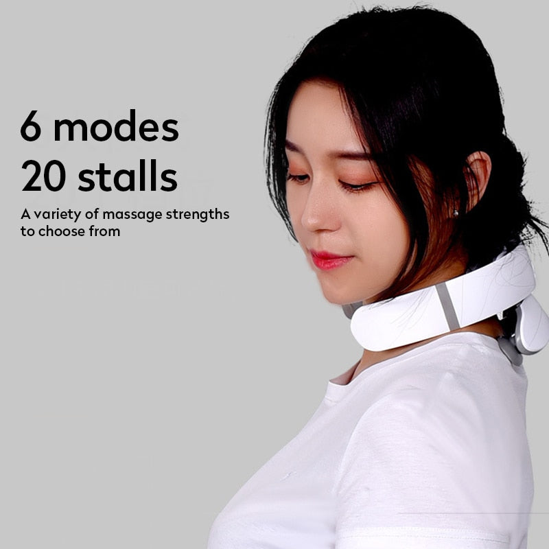 Wireless Electronic Neck Massager 4D Shiatsu Cervical Massager Stiff Neck Massage Health Care Therapy Pulse Pain Relief