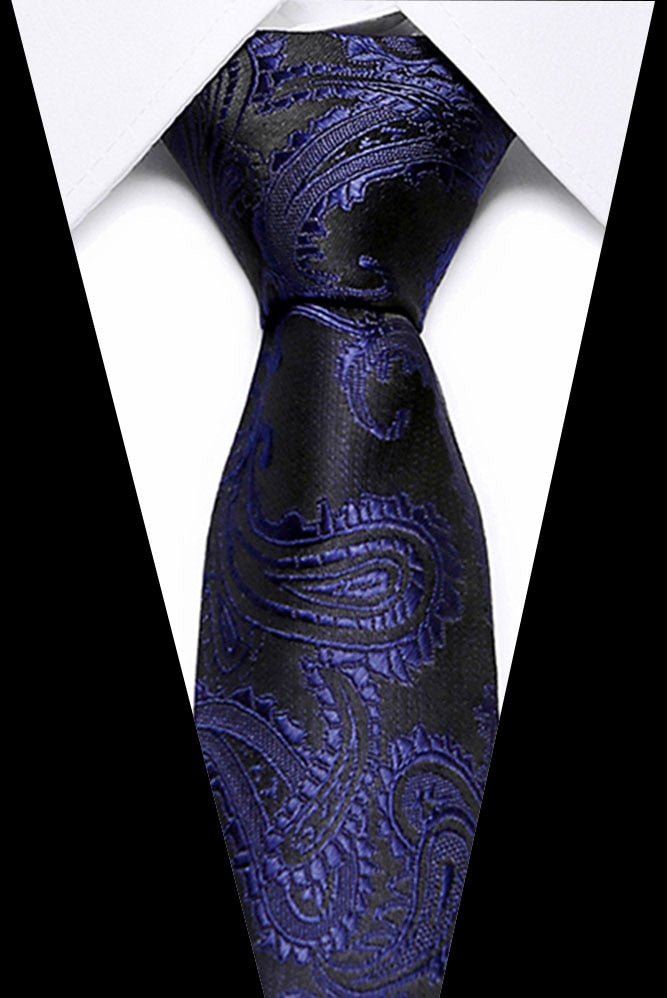 Luxury Wedding Ties 7.5cm Men&#39;s Classic Tie Silk Jacquard Woven Tie Set Business Necktie Accessories Men Necktie