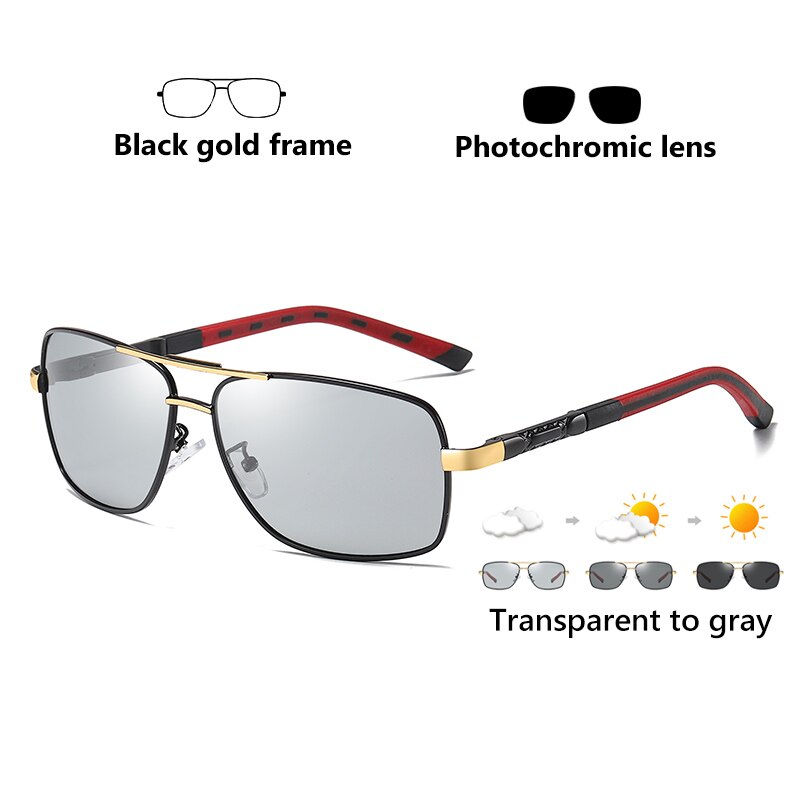 Brand Polarized Photochromic Sunglasses Men Day Night Vision Dual Eyes Protect Sun Glasses Unisex driving goggles oculos de sol