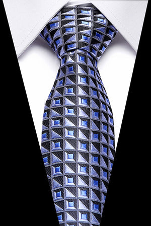 Luxury Wedding Ties 7.5cm Men&#39;s Classic Tie Silk Jacquard Woven Tie Set Business Necktie Accessories Men Necktie