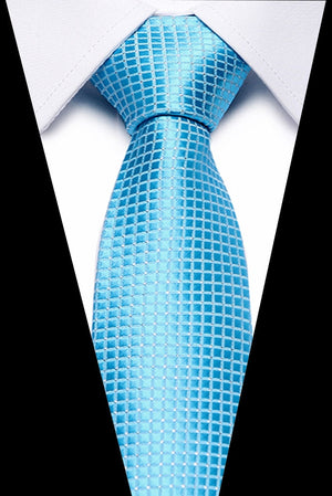 Luxury Wedding Ties 7.5cm Men&#39;s Classic Tie Silk Jacquard Woven Tie Set Business Necktie Accessories Men Necktie