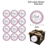 60/120pcs Ramadan EID Mubarak Decorations Paper Sticker Gift Lable Seal Sticker Islamic Muslim Eid al-fitr Decoration Supplies