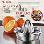 Portable Lemon Orange Manual Fruit Juicer 304 Stainless Steel Kitchen Accessories Tools Citrus Raw Hand Pressed Juice Maker