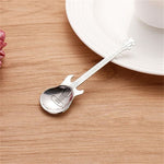 4 Pc Coffee Spoons Guitar Silver TeaSpoons Stainless Steel Mini Retro Dessert Cake Dinner Child Spoon Kitchen Accessories Party