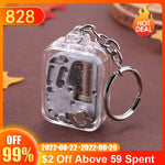 Kids 18 Tones DIY Music Box Movement Keychain Toys Baby Handy Crank Musical Instrument Toy for Baby Birthday Gifts