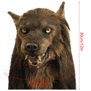 Werewolf Headwear Costume Mask Headwear Costume Mask Wolf Mask Adults Halloween Party Full Face Cover Scary Mask