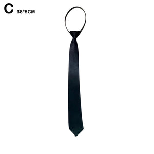 5/8cm Ties Slim Girls Neck Tie Zipper Necktie For Men Women Tie For Boys Girls Suits Gravatas Rubber Pre-tied Tie