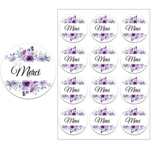 Merci Stickers Labels for Parties Wedding Small Business Stickers Packaging Seal Labels Thank You Stickers Baking Gift Bag