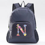 Unisex Lightweight Outdoor Backpack Portable Foldable Outdoor Camping Hiking Travel Daypack Women Pink Letter Pattern Sport Bags
