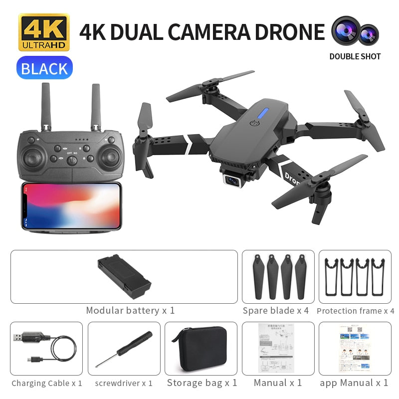 2021 NEW Drone 4k profession HD Wide Angle Camera 1080P WiFi fpv Drone Dual Camera Height Keep Drones Camera Helicopter Toys