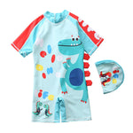 Happyflute 7-24kg Boy&amp;Girls&#39; One Piece Long Sleeve Pony Swimsuit Cute Baby Princess Swim Cloth