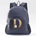 Foldable Backpack Camping Ultralight Folding Travel Bag Hiking Backpack Gold Letter Series Outdoor Sports Rucksack for Men Women