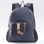 Foldable Backpack Camping Ultralight Folding Travel Bag Hiking Backpack Gold Letter Series Outdoor Sports Rucksack for Men Women