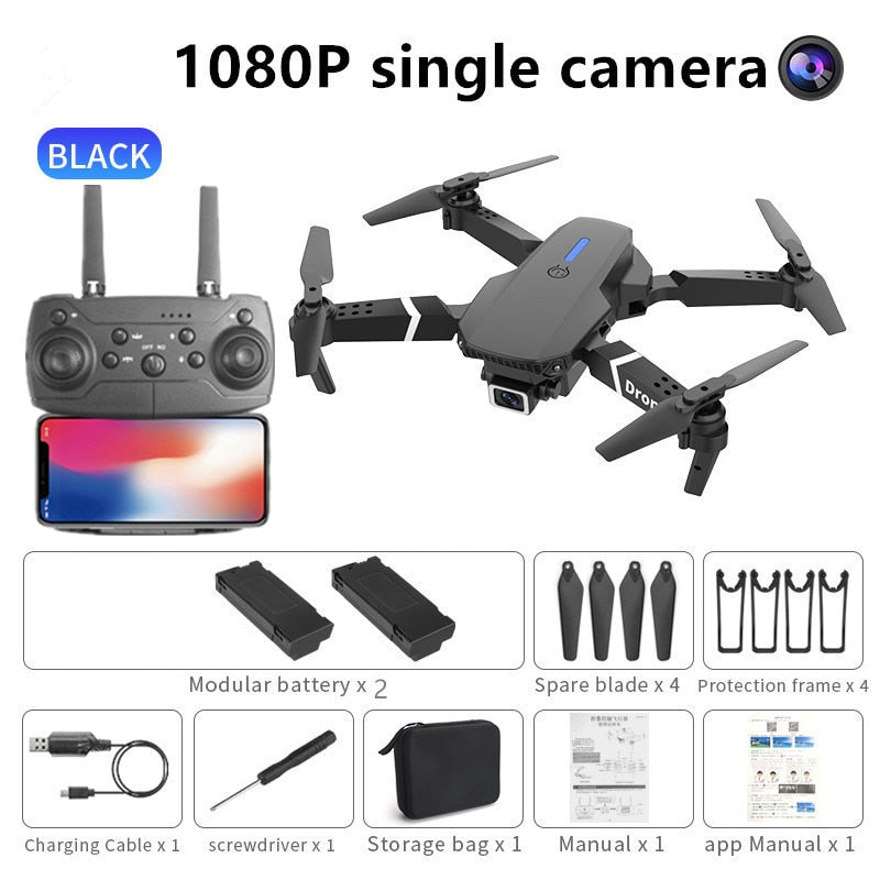 2021 NEW Drone 4k profession HD Wide Angle Camera 1080P WiFi fpv Drone Dual Camera Height Keep Drones Camera Helicopter Toys