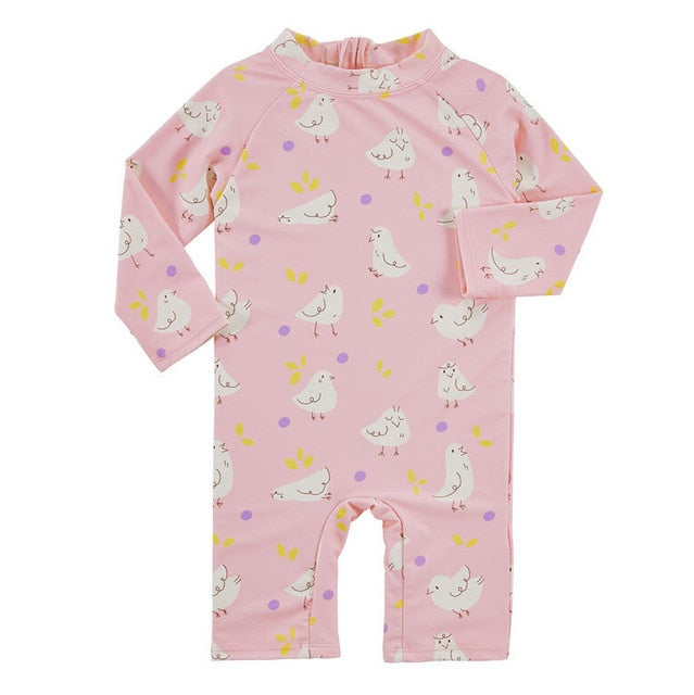 2022 Children&#39;s One Piece Swimsuit Sunscreen Quick-Dry Baby Surfing Suit for Boys Girls Swimwear Toddler Bathing Suit