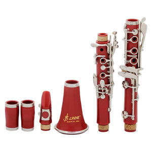 Bb Clarinet 17 Key Klarnet ABS Resin Material Nickel Plated Keys Red Clarinet Woodwind Instrument With Case Reeds Screwdriver